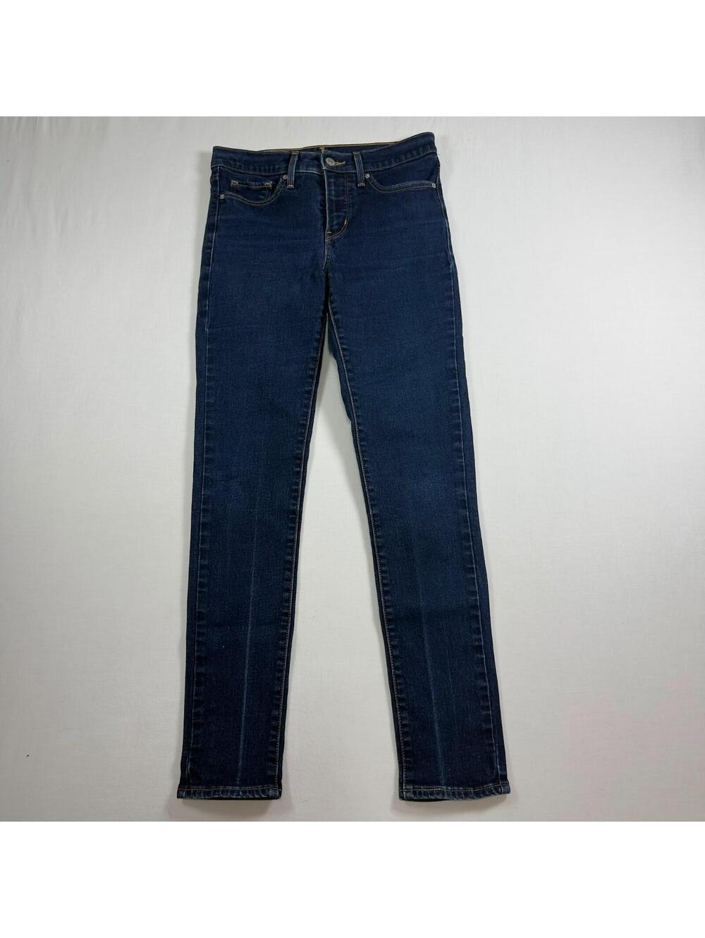 Levi's slim skinny Dark Wash Jeans Womens High Rise Zipper fly